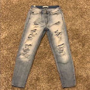 Distressed jeans